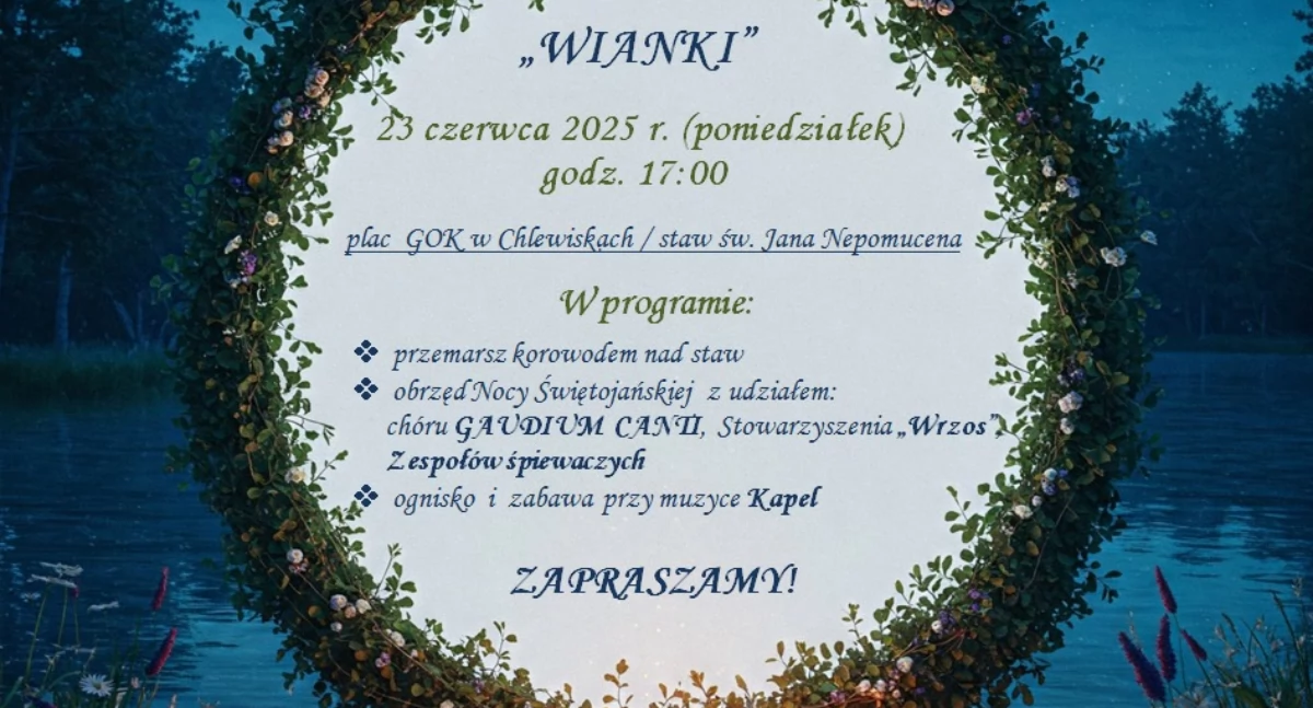 Wianki w Chlewiskach — świętuj Noc Świętojańską!