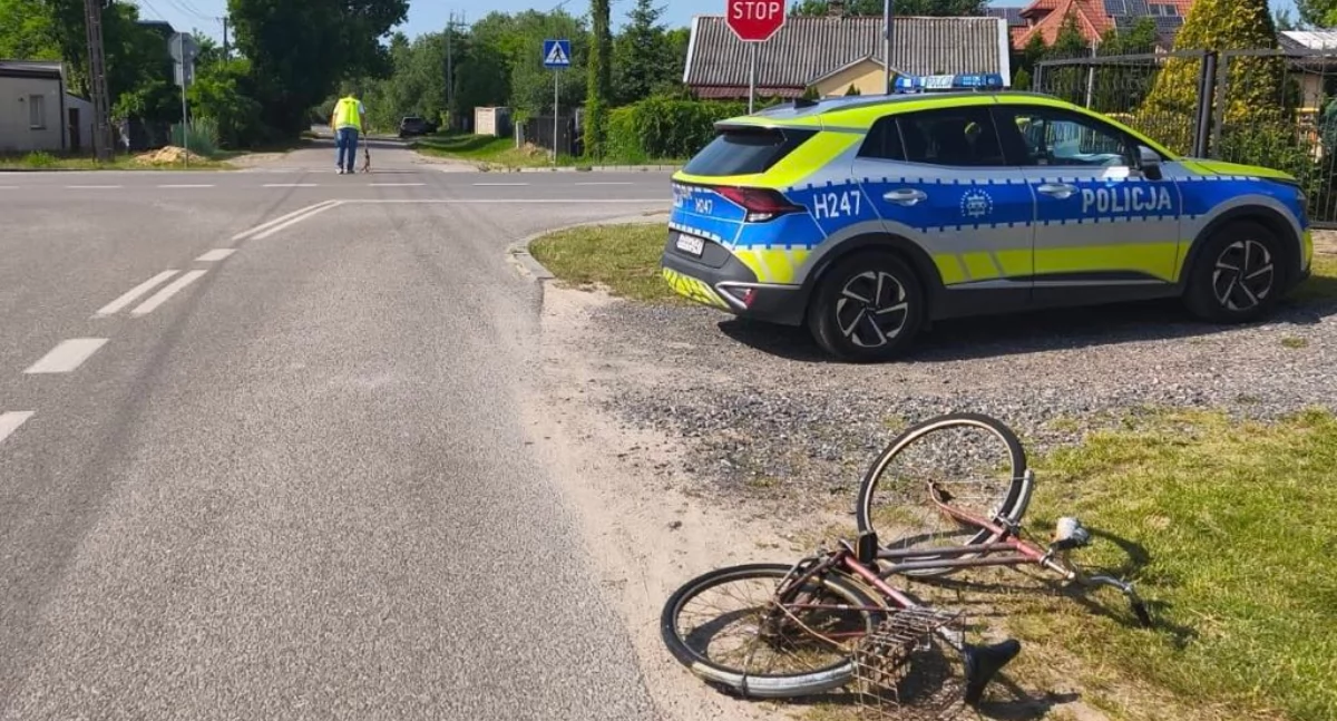Pijany rowerzysta zderzył się z BMW. Trafił do szpitala z urazem głowy