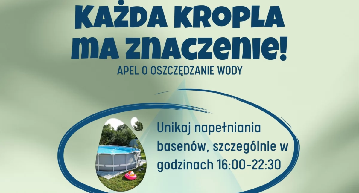 Apel o oszczędzanie wody podczas upałów — wspólnie zadbajmy o dostawy dla wszystkich!