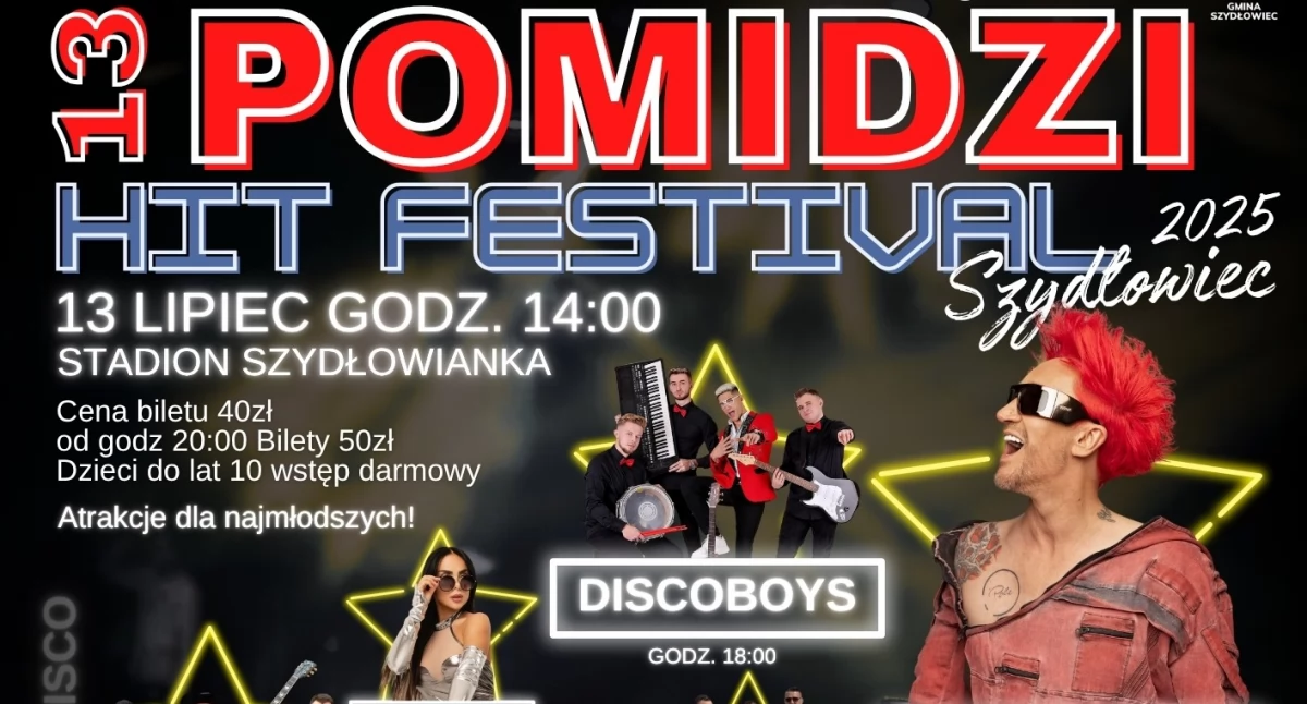 Pomidzi Hit Festival 2025 już 13 lipca w Szydłowcu! Gwiazdy disco, rapu i hip-hopu na jednej scenie