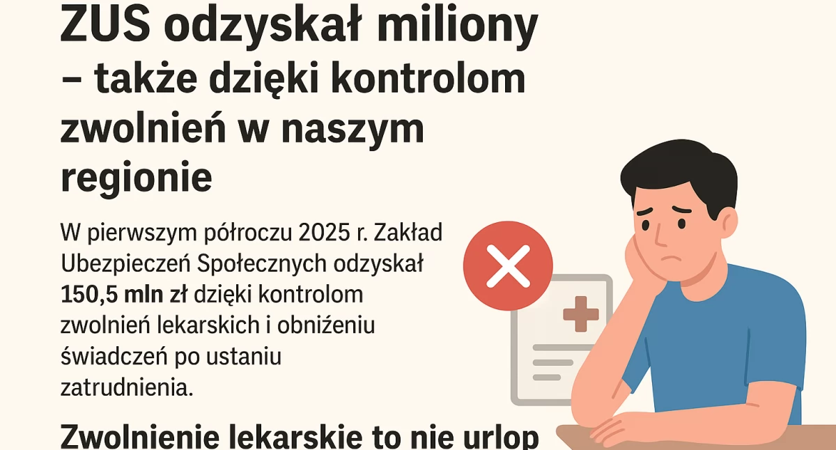 Zwolnienie lekarskie to nie urlop – ZUS przypomina mieszkańcom Szydłowca