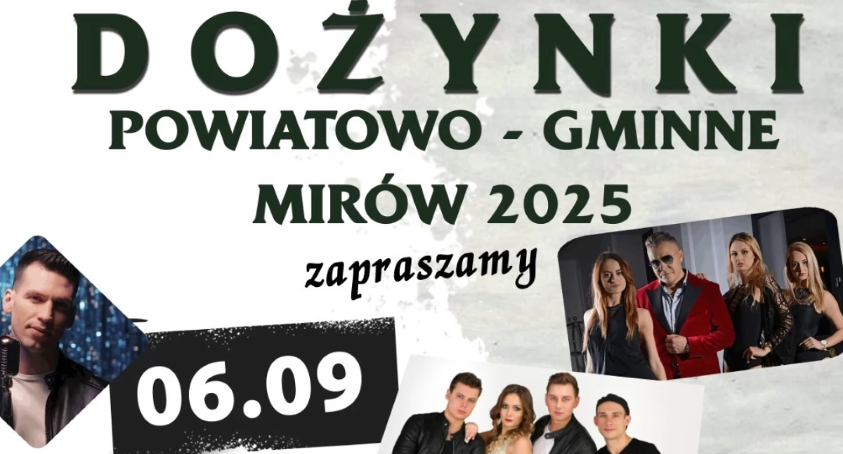 Dożynki Powiatowo-Gminne w Mirowie 2025 – święto plonów już dziś 6 września!