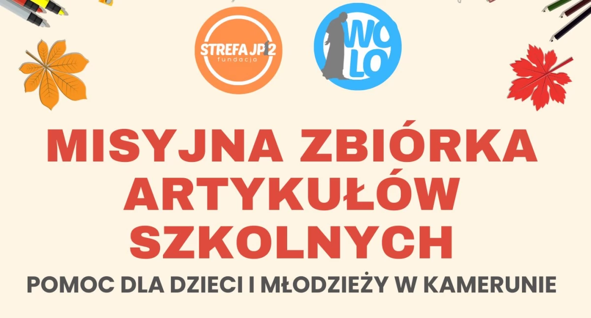Zbiórka artykułów szkolnych dla misji ks. Tadeusza Kraski