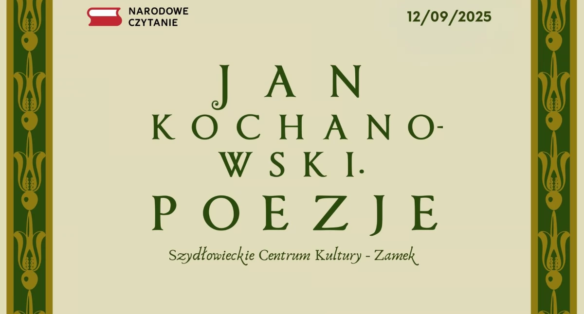 Narodowe Czytanie 2025 w Szydłowcu. Jan Kochanowski bohaterem edycji