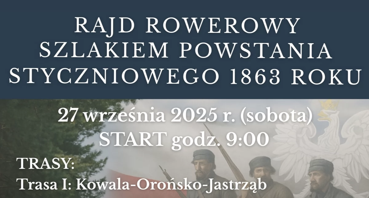 Rowerem szlakiem Powstania Styczniowego – zapisy trwają do 24 września