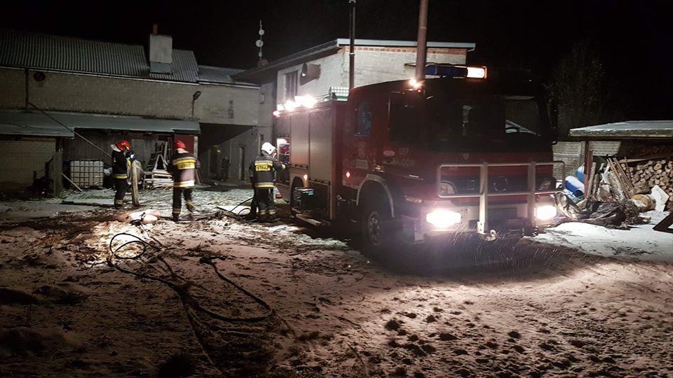 Pożar w kotłowni w Majdowie