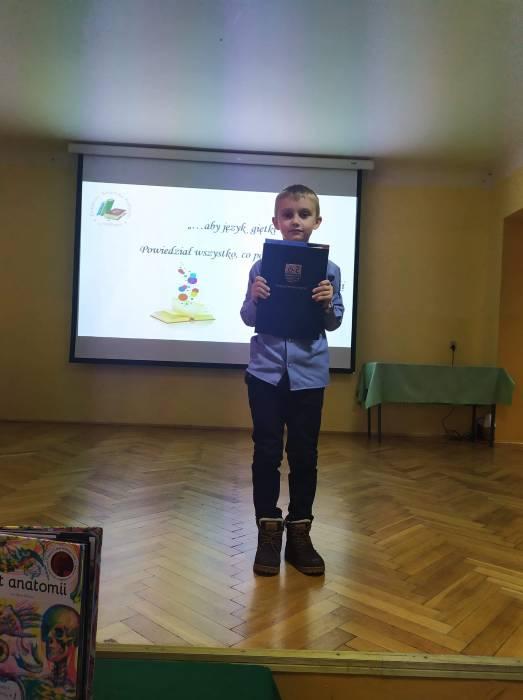 Piotr Sadowski powiatowym mistrzem pięknego czytania
