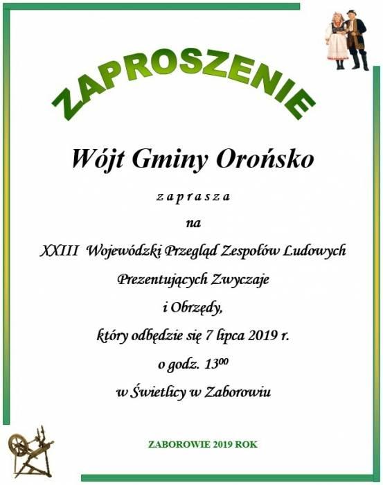 Folklorystyczny przegląd w Zaborowiu