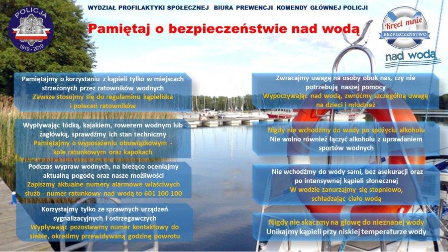Pamiętajmy o bezpieczeństwie nad wodą