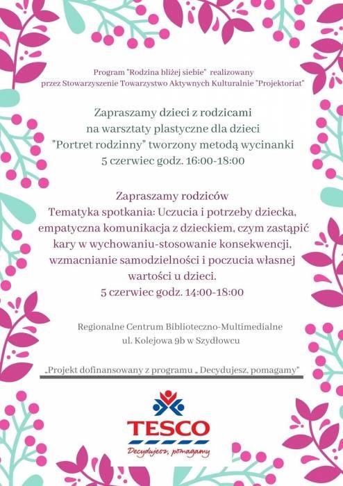 Rodzina bliżej siebie - zaproszenie na bezpłatne warsztaty