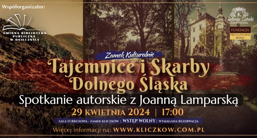 Tajemnice i Skarby Dolnego Śląska – Spotkanie autorskie z Joanną Lamparską