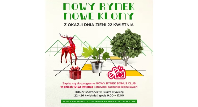 Nowy Rynek rozdaje sadzonki klonów i zaprasza na Eco Run