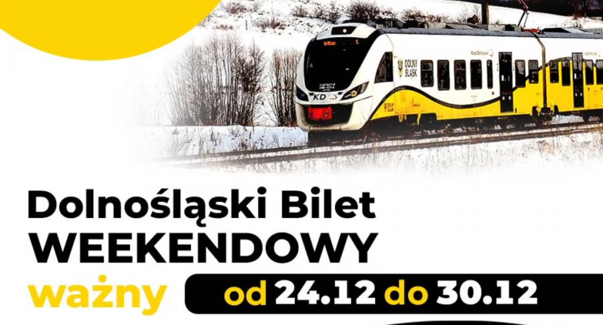 Bilet weekendowy Kolei Dolnośląskich będzie ważny aż do 30 grudnia