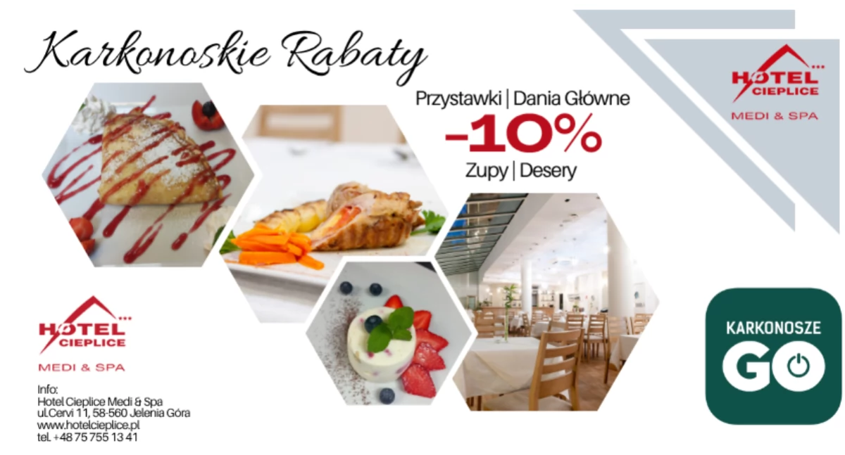 Karkonoskie Rabaty - Restauracja w Hotelu Cieplice Medi SPA