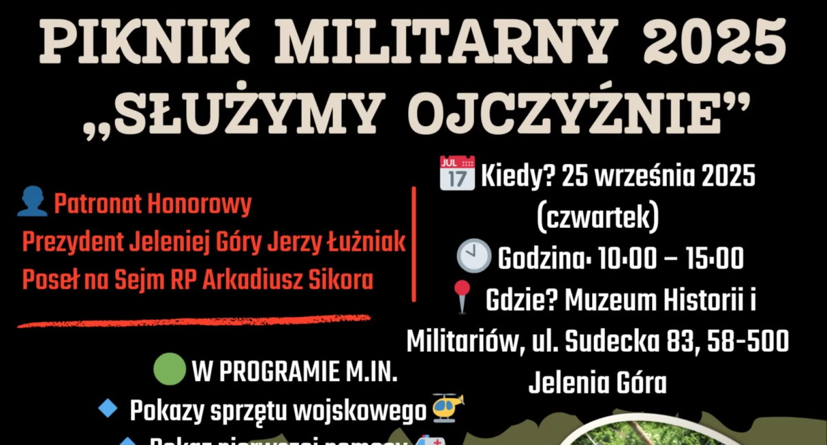 Piknik Militarny 2025 „Służymy Ojczyźnie” w Jeleniej Górze