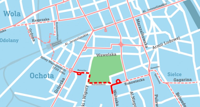 Tramwaj wzdłuż Pola Mokotowskiego – jest przetarg