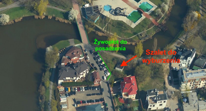 Wyburzenie szaletu w Parku Szczęśliwickim 