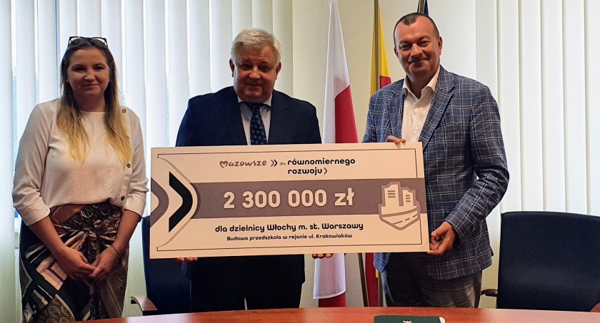 Dodatkowe 2,3 mln zł wsparcia z województwa mazowieckiego na przedszkole we Włochach