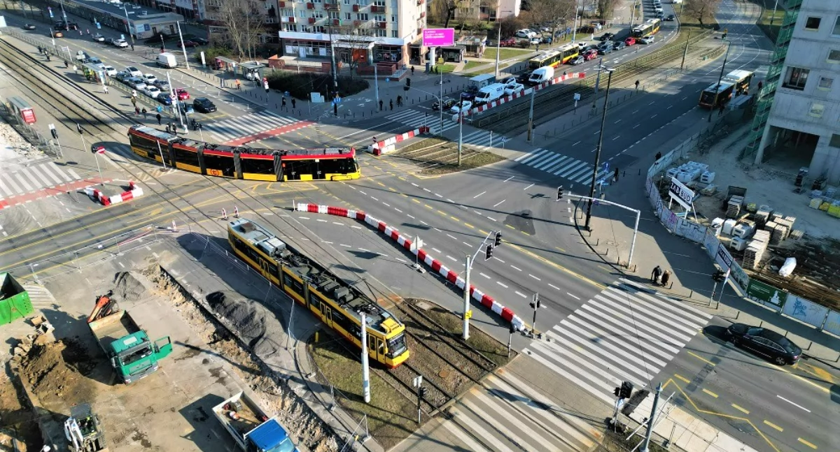 Budowa trasy tramwajowej do Dworca Zachodniego - kolejne zmiany w ruchu 