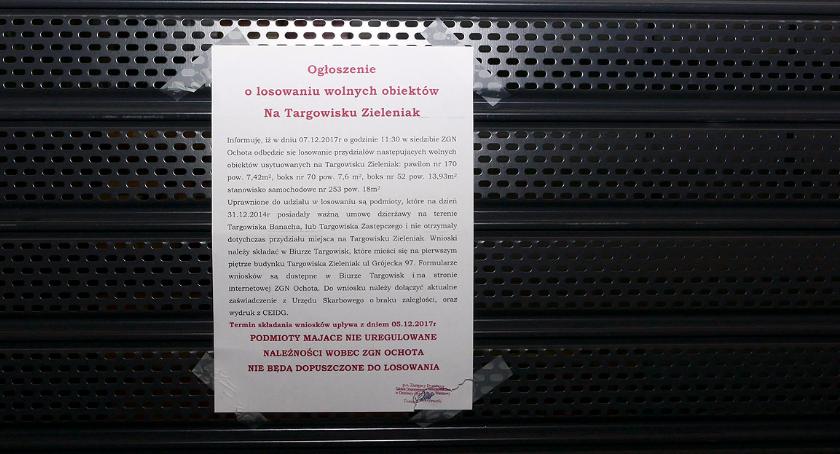 Ważna informacja! Będą losowane wolne stoiska.