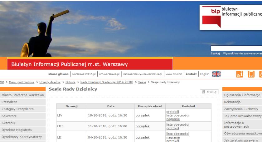 Polityka informacyjna w naszej dzielnicy .