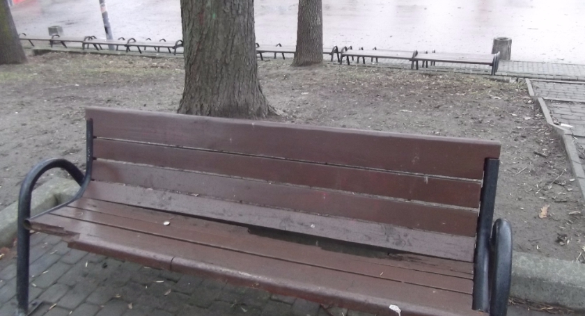 Park Szczęśliwicki przed wiosną .