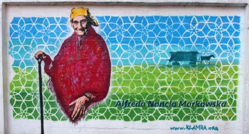 Alfreda Markowska, polska Romni, ma mural na Ochocie