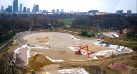 Jesienno-zimowe prace na Polu Mokotowskim