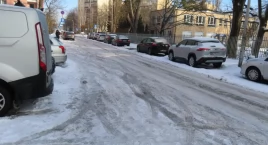 Lokalne ulice podczas zimy