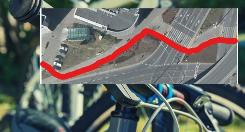 Przejazd rowerowy przez Marynarską przy Rondzie UE