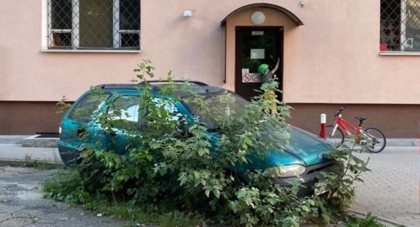 Czy wrak samochodu z ulicy Odyńca zostanie usunięty?