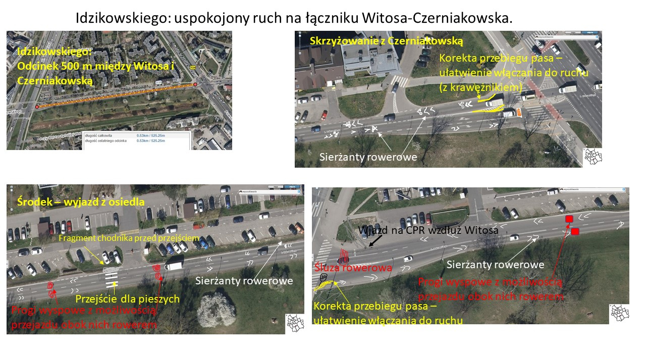 Idzikowskiego: uspokójmy ruch na łączniku Witosa-Czerniakowska? 