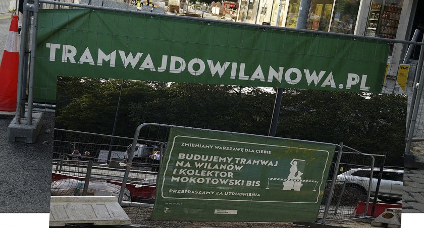Tramwaj z Wilanowa na Mokotów