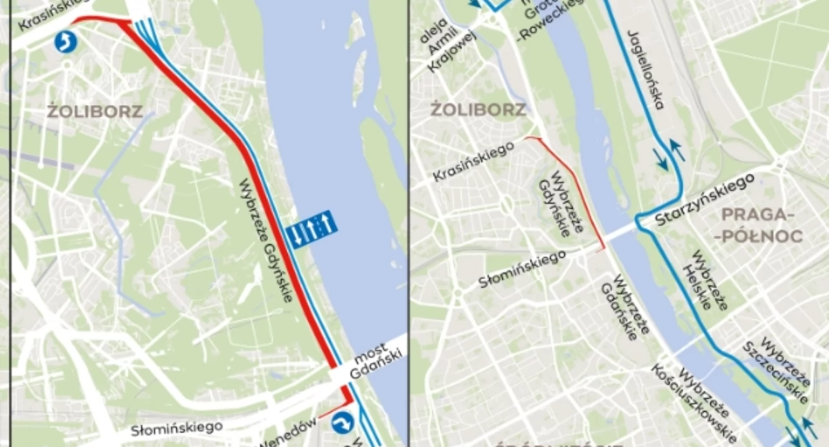 Ciąg dalszy prac na Wisłostradzie. Teraz w kierunku Mokotowa