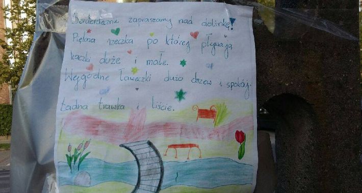 Dzieci zapraszają nad Dolinkę Służewiecką