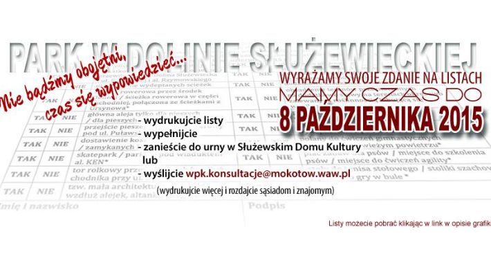 Zadecyduj o przyszłości Parku Doliny Służewieckiej