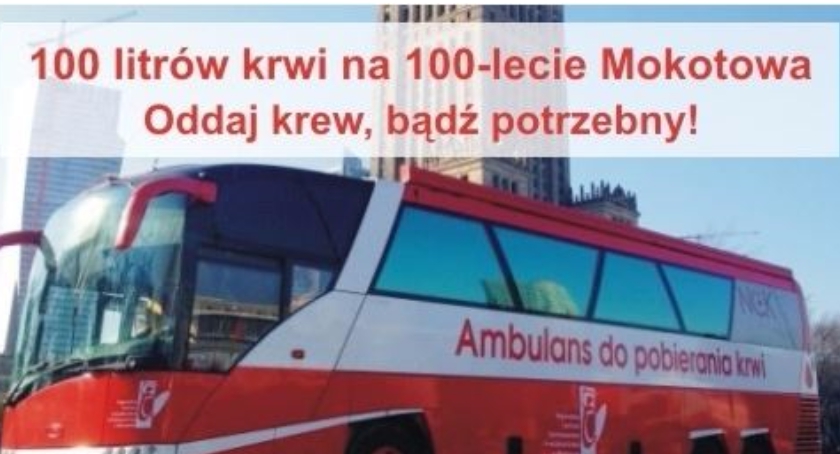 100 litrów krwi na 100-lecie Mokotowa