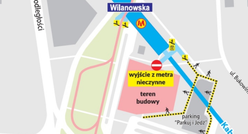 Wyjście z metra Wilanowska zamknięte na kilka miesięcy