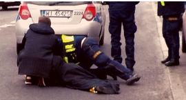 Zimą na skuterze przy ul. Chełmskiej [ZDJĘCIA]