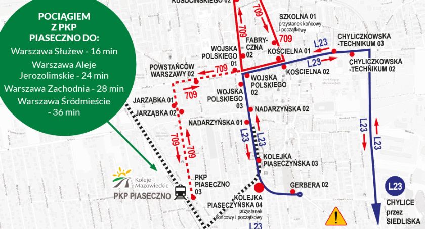 PIASECZNO: duże zmiany w transporcie publicznym od 25.01.2021