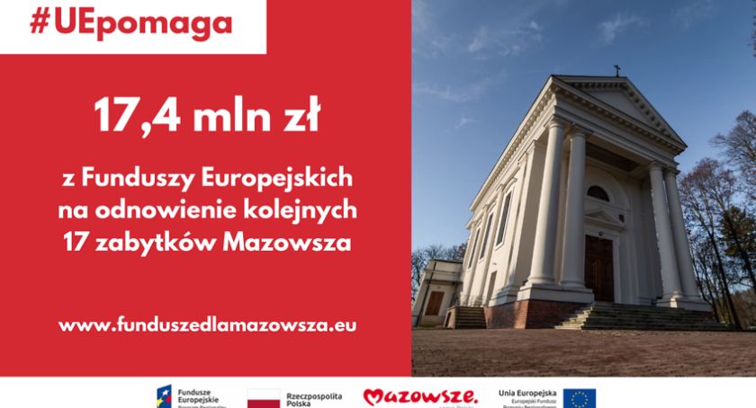 Mazowieckie zabytki z dofinansowaniem z UE