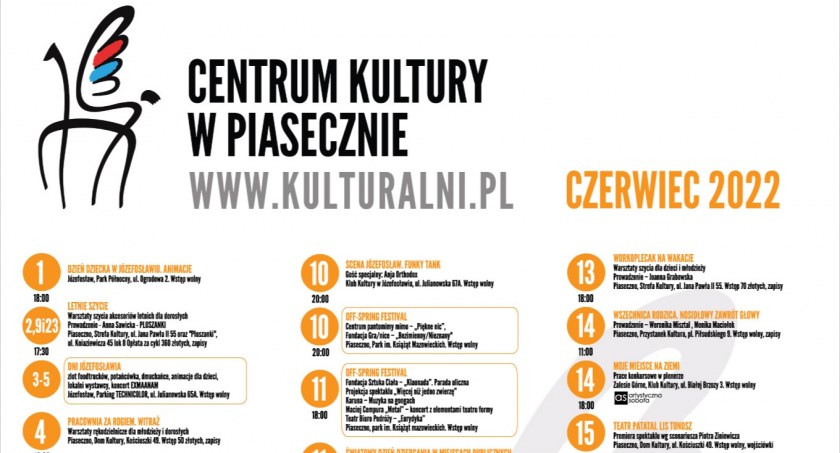 Wydarzenia kulturalne w czerwcu 2022 w Piasecznie