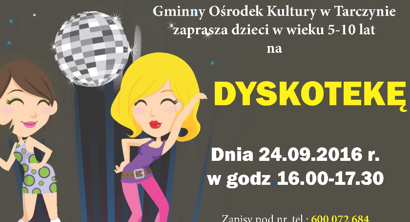Zapraszamy dzieci na dyskotekę