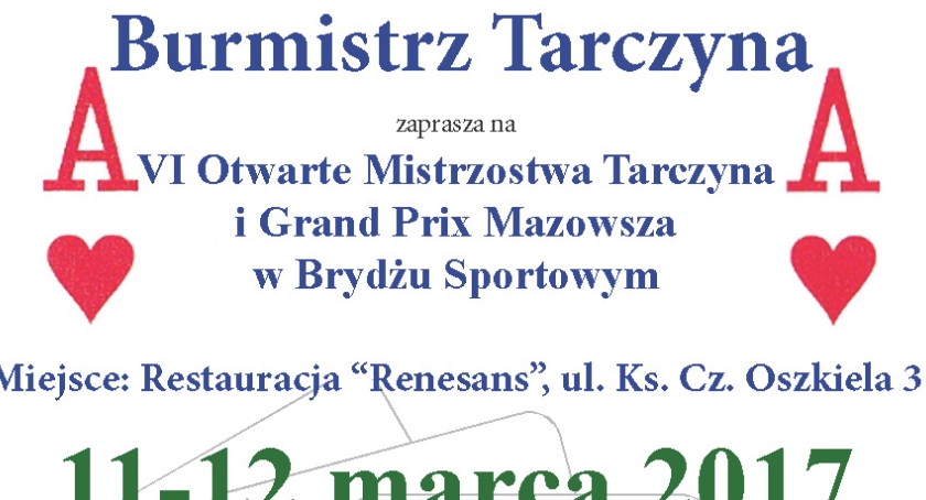VI Otwarte Mistrzostwa Tarczyna i Grand Prix Mazowsza w Brydżu Sportowym