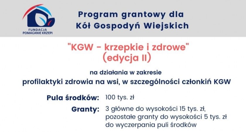 Rusza program grantowy dla Kół Gospodyń Wiejskich