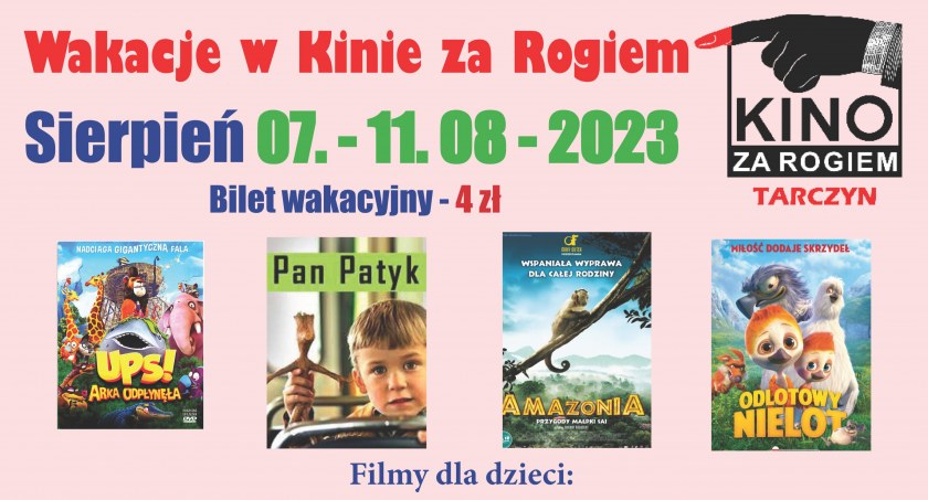 Wakacyjny repertuar „Kina za Rogiem” 7-11 sierpnia 2023