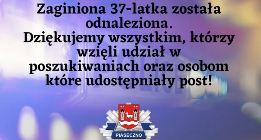 37-letnia kobieta została odnaleziona
