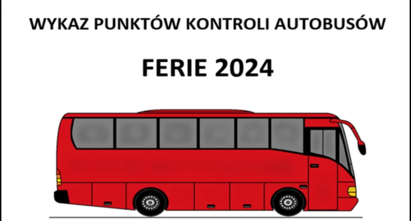 Wykaz punktów kontroli autobusów na ferie zimowe w 2024 roku