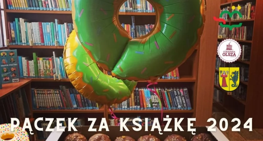 Pączek za książkę w Bibliotece Publicznej w Lesznowoli