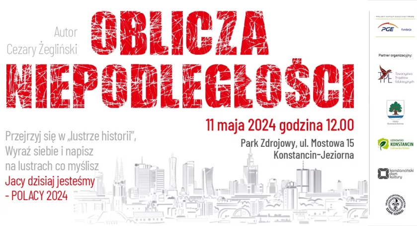 Oblicza Niepodległości - plenerowa instalacja przestrzenna
